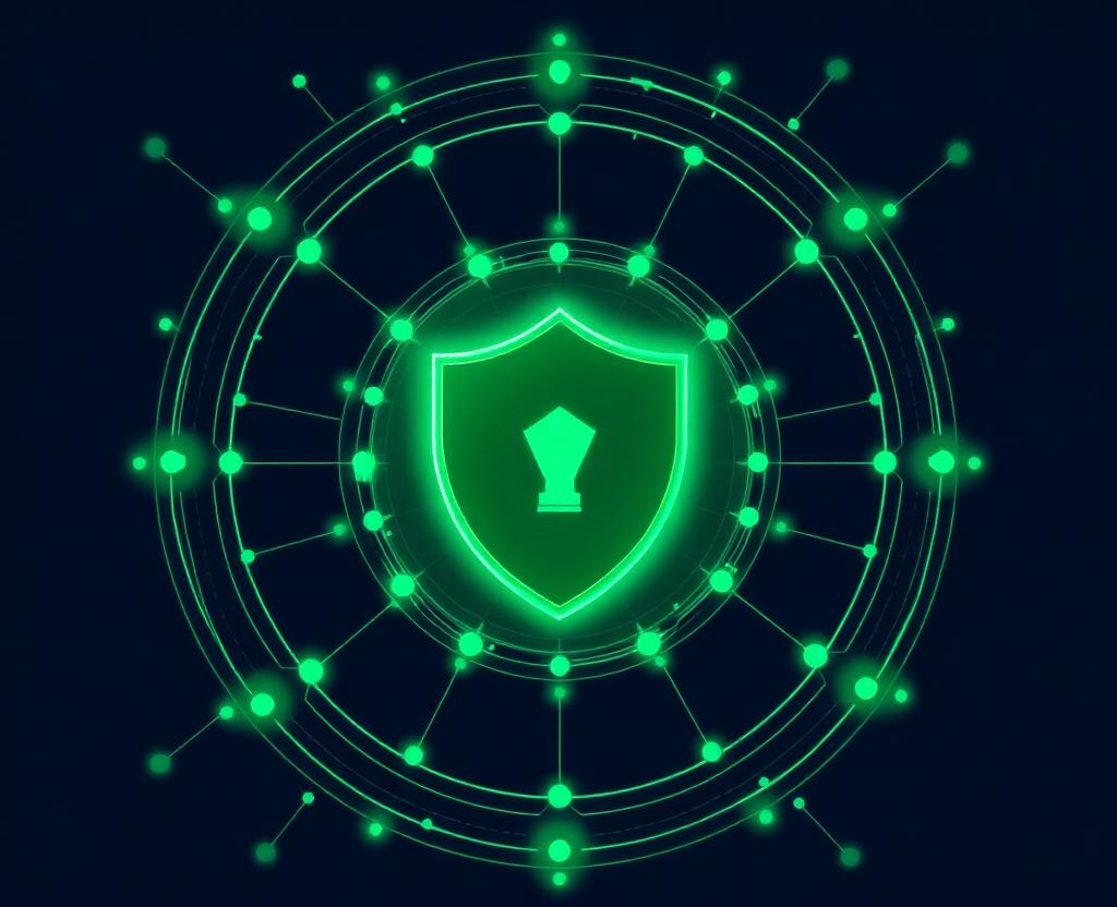 Cybersecurity protection illustration